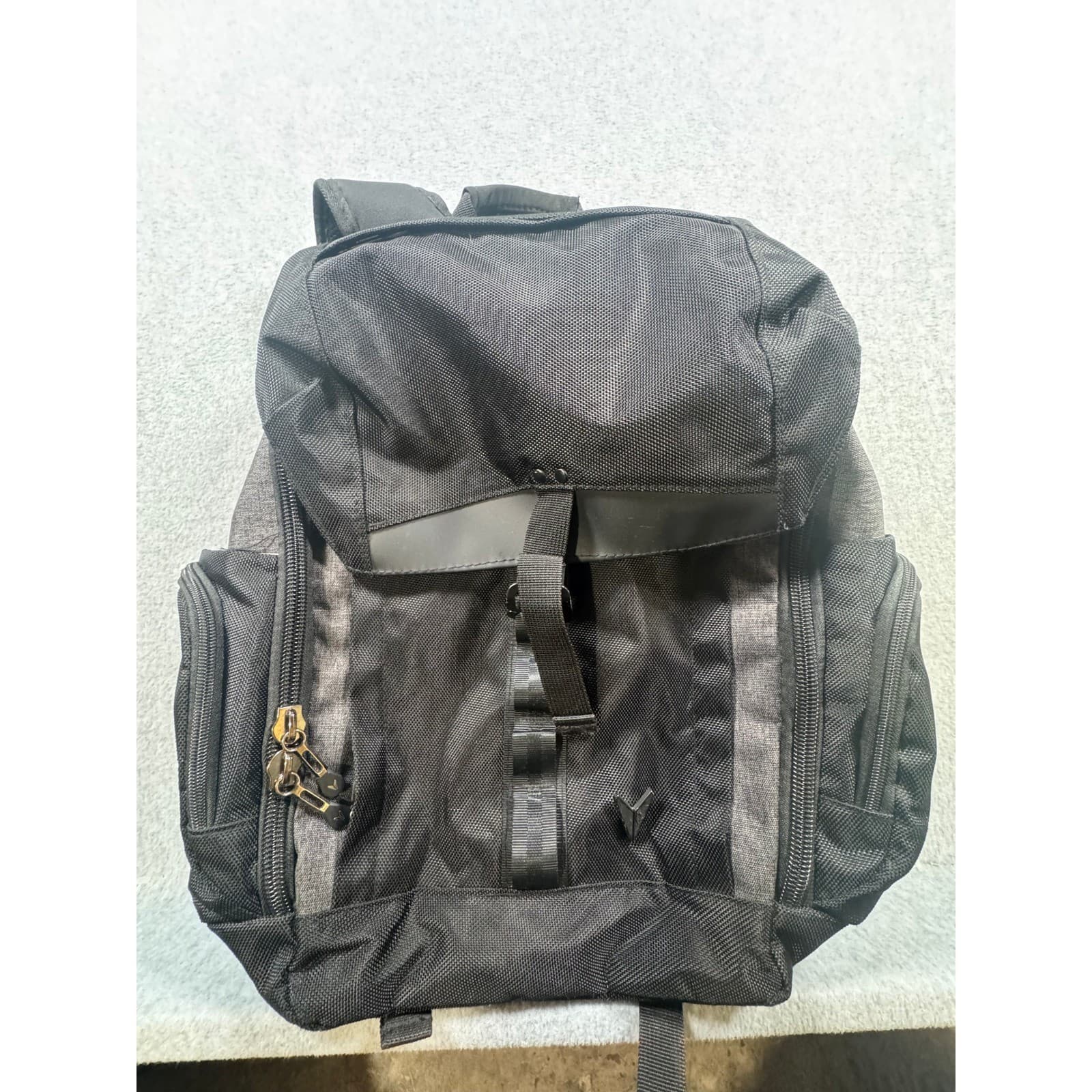 Bondka Jigsaw Backpack Black Charcoal Grey Multi-Pocket Tech Travel School Bag