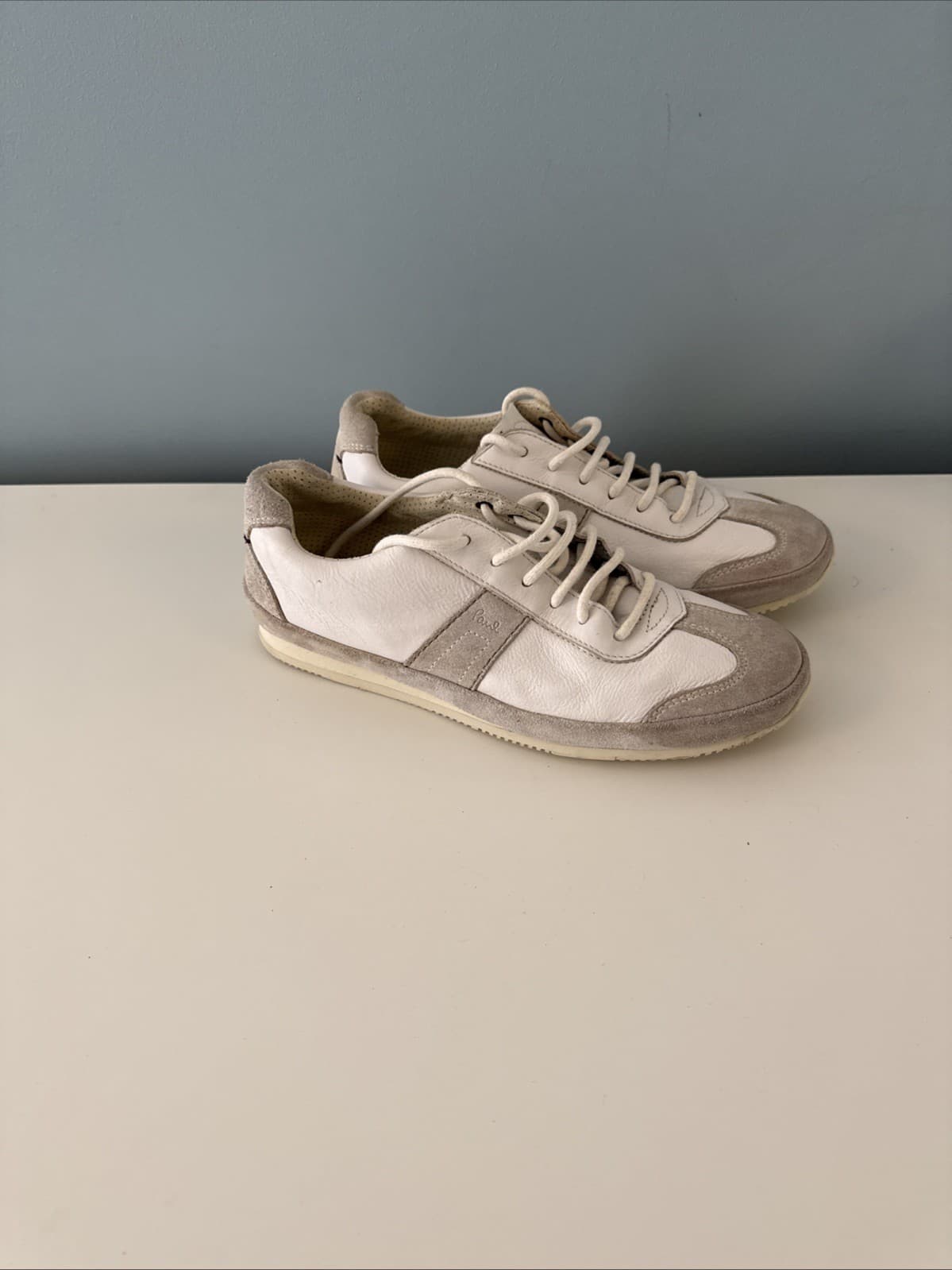 PAUL SMITH Women’s White Leather Trainers Size 6 UK/No Insoles