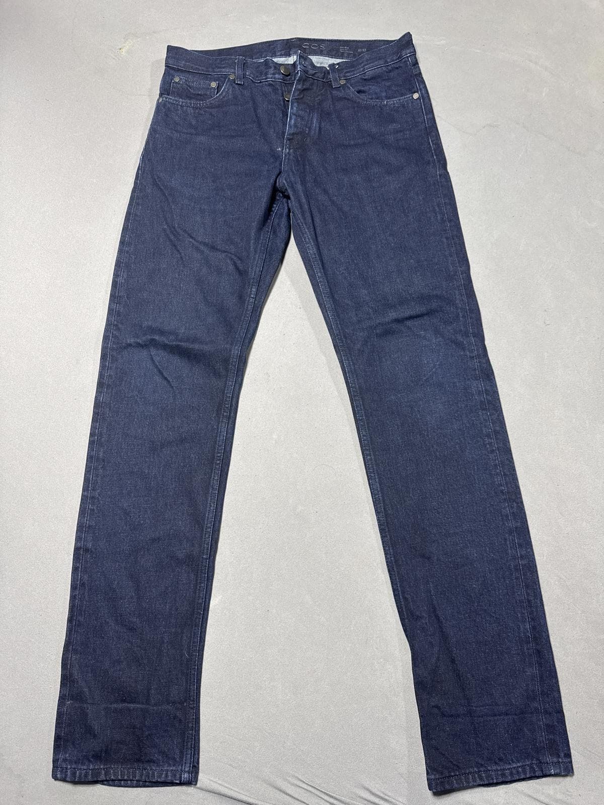 COS Jeans Mens 30x32 Blue Denim Mid Rise Straight Leg Selvedge Pants