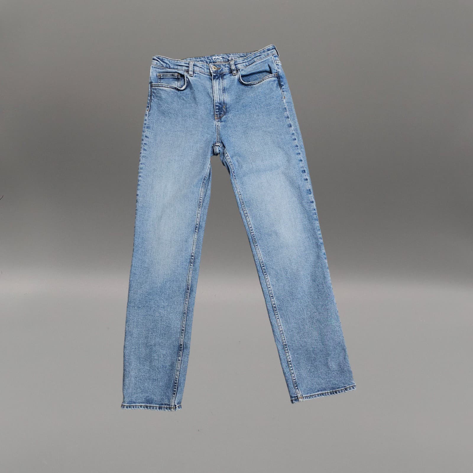 COS Slim Straight Mid Rise Light Wash Blue Jeans W32 L32 Stretch Denim Pant 3786