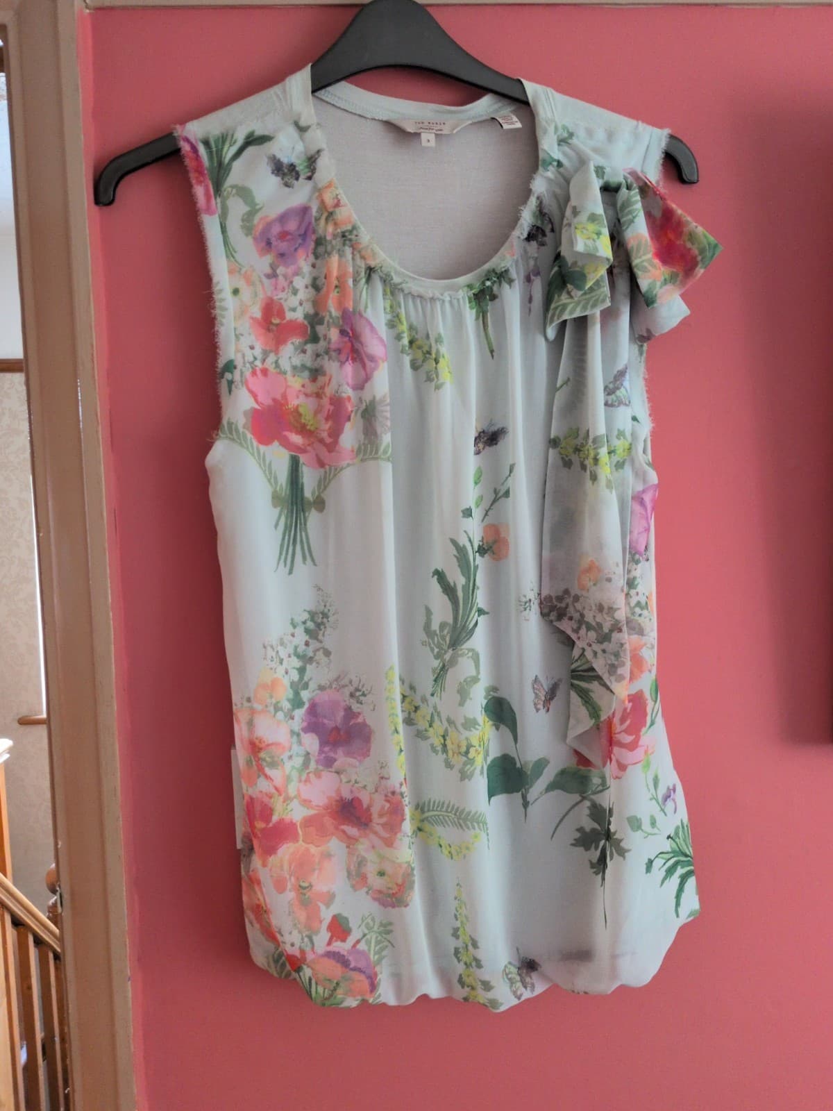 Ted Baker Women's Floral Blouse Size 3 UK, 12