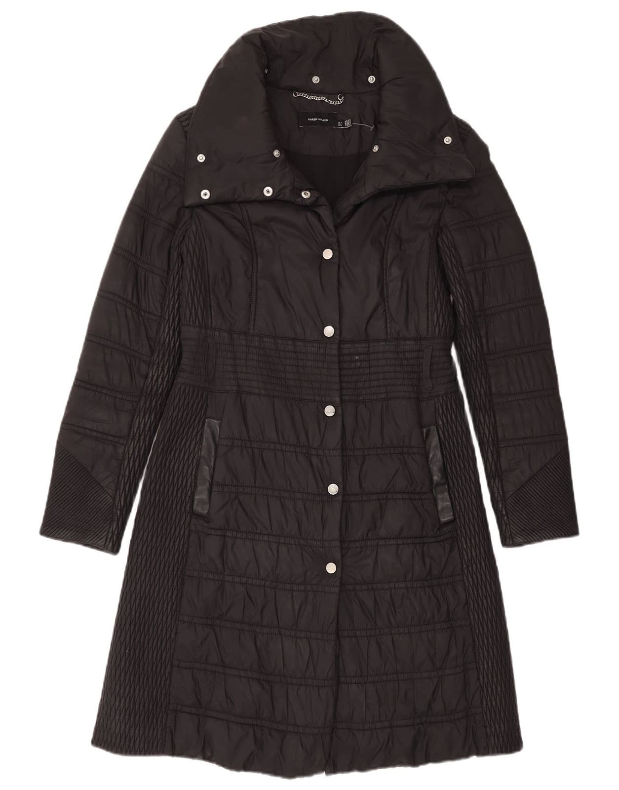 Karen Millen Mens Padded Coat UK 10 Small  Black Polyamide AU16