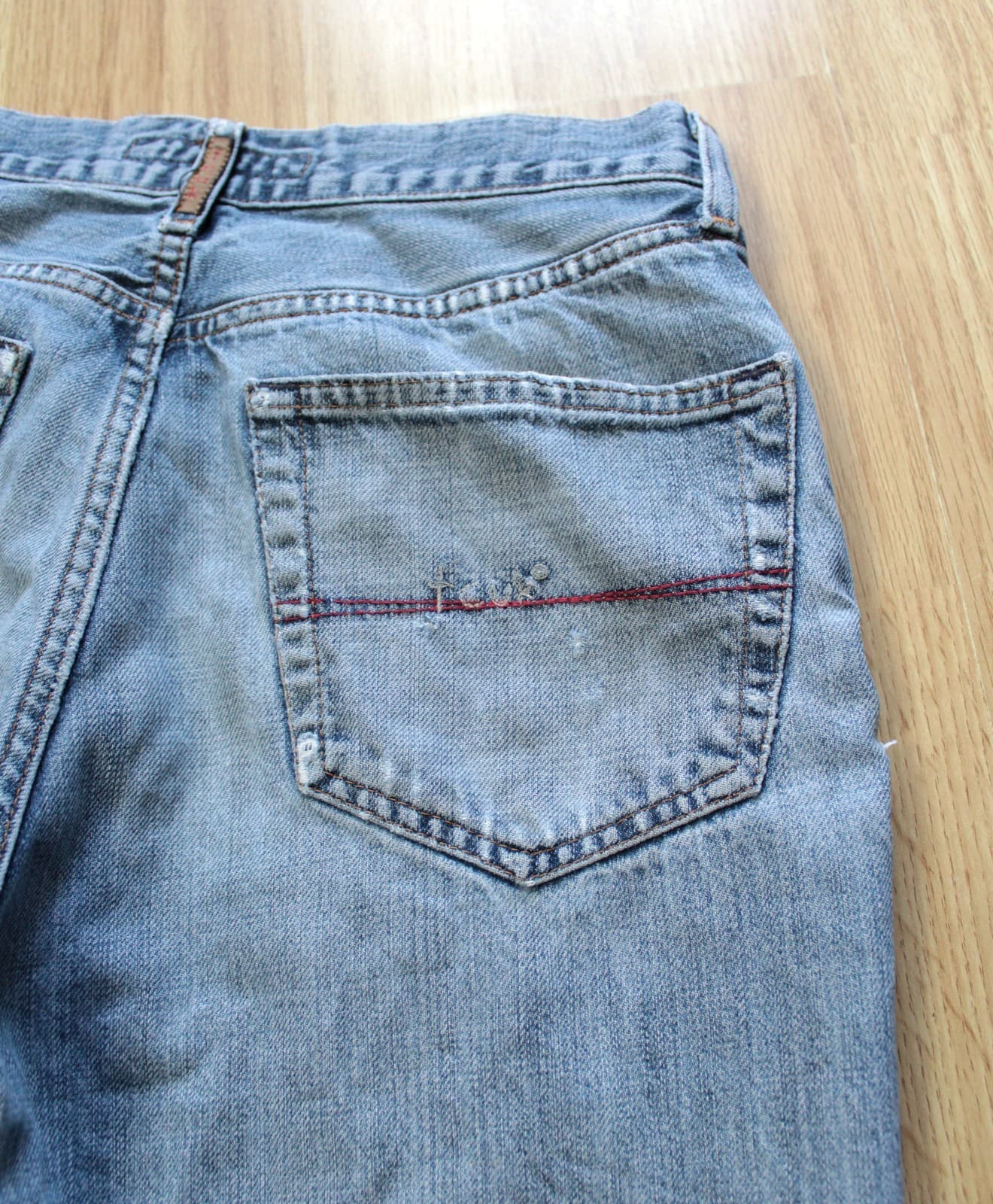 FCUK French Connection Distressed Denim Pants Jeans Y2K Mens Size 32 Trousers