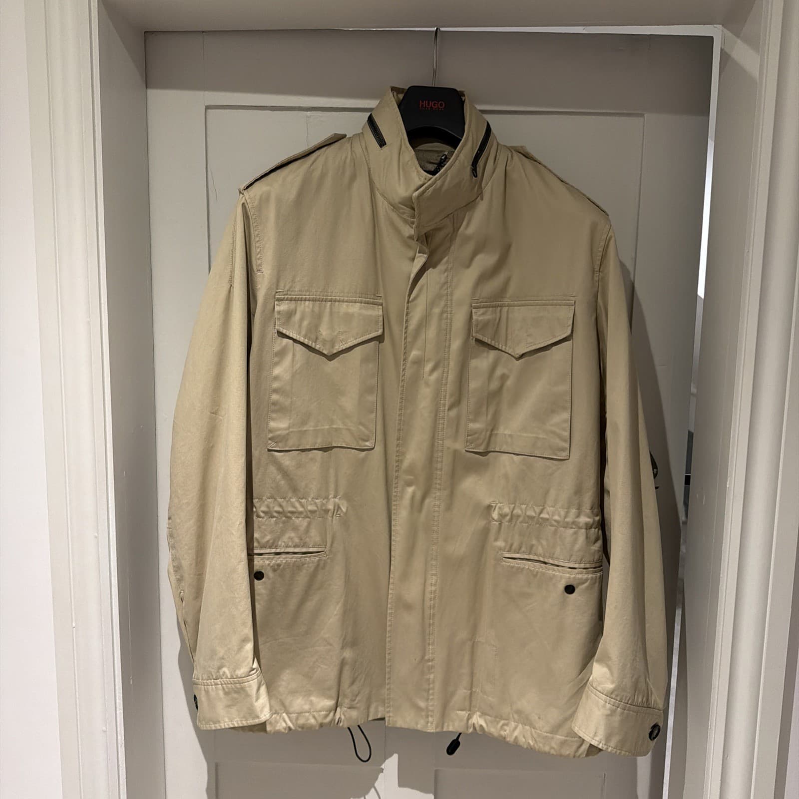 REISS Mens Trench/Over Coat Beige Large
