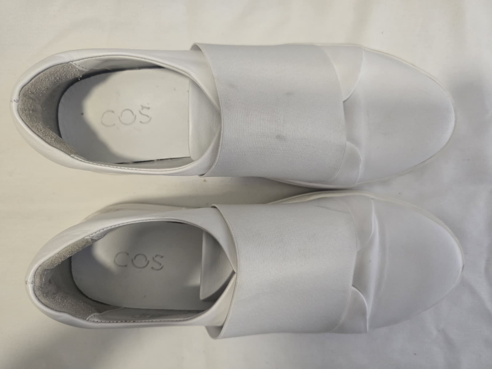 COS Trainers 38 5 Womens White Leather? Casual Sneakers
