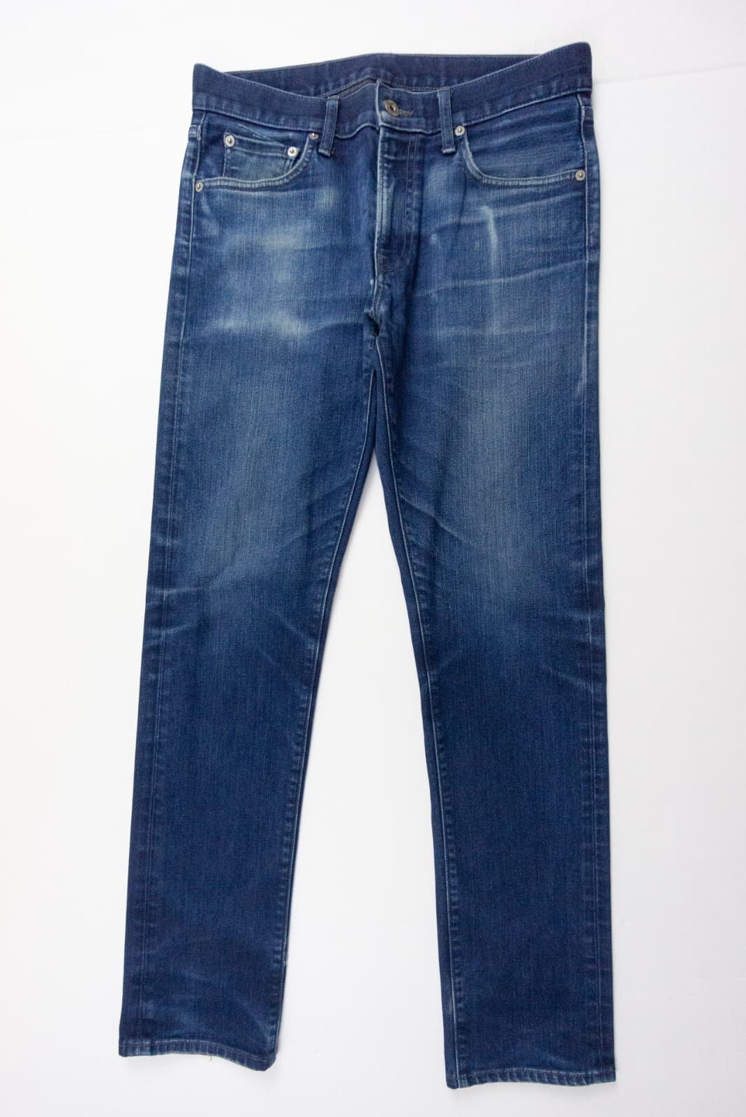 Uniqlo Jeans Mens 31x32 Blue Denim Pants Slim Fit Stretch Adult Casual USA Made